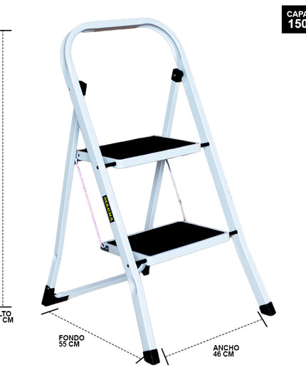TABURETE ACERO 2 PELD COMPACTO (Modelo: TAB-02D)