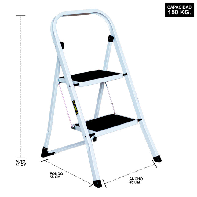 TABURETE ACERO 2 PELD COMPACTO (Modelo: TAB-02D)