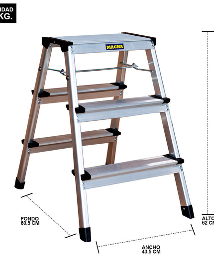 TABURETE ALUM 3 PELD (Modelo: TAB-03A)