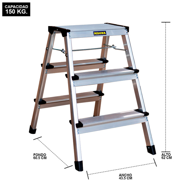 TABURETE ALUM 3 PELD (Modelo: TAB-03A)