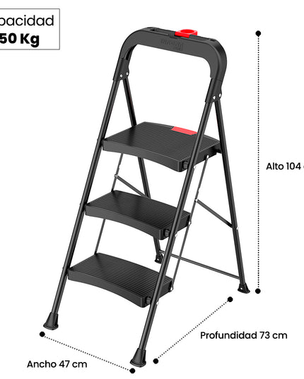 PISO ESCALERA PLEGABLE 3P LUXURY (Modelo: TAB-03L)