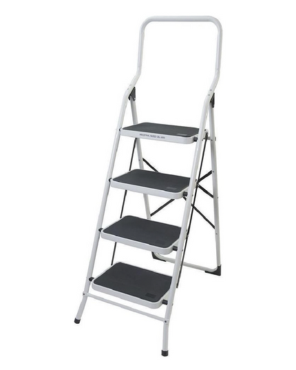 TABURETE ACERO CON ASA 4 PELDAÑOS (Modelo: TAB-04E)