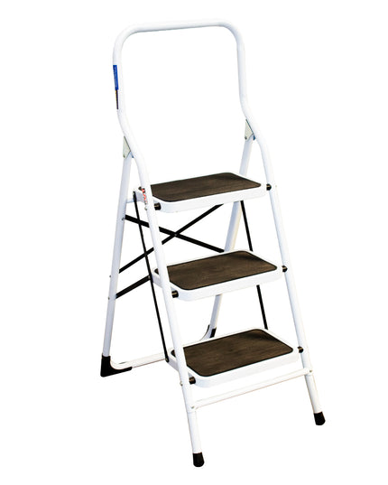 TABURETE ACERO CON ASA 3 PELDAÑOS (Modelo: TAB-03E)