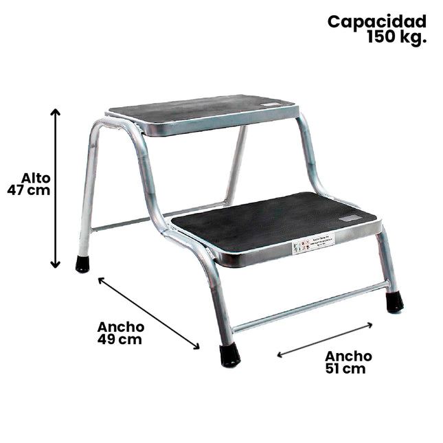 TABURETE CAMILLA CLINICO 2 PELDAÑOS (Modelo: TES-02)