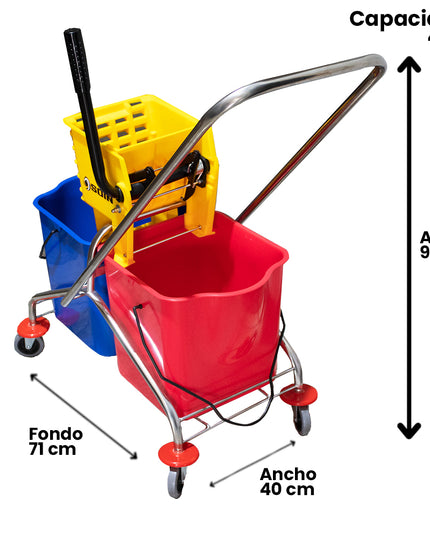 CARRO ESTRUJADOR DE 40L DOBLE SOIN (Modelo: AF-40BC)