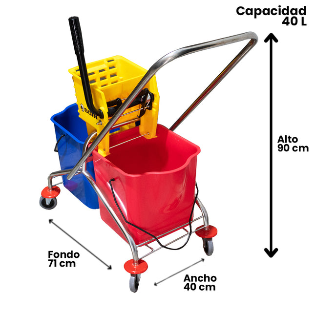 CARRO ESTRUJADOR DE 40L DOBLE SOIN (Modelo: AF-40BC)