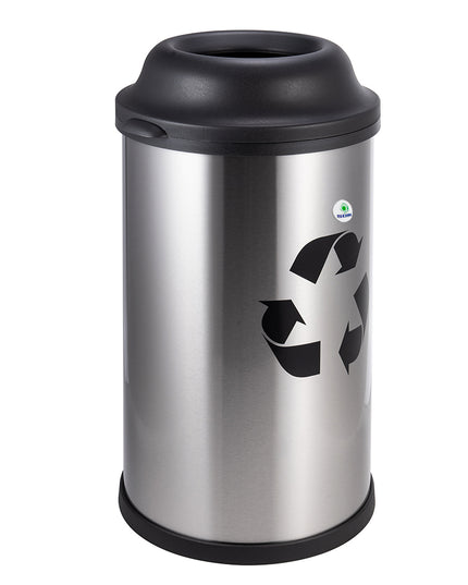 BASURERO ACERO INOX SOIN 50 LITROS ABIERTO (Modelo: BIN-50A)