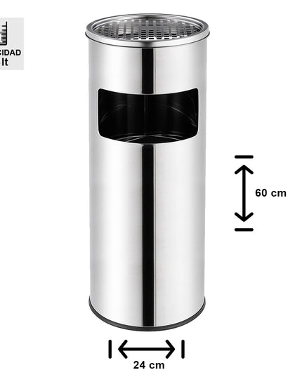 BASURERO CENICERO ACERO INOX SOIN 18LTS  (Modelo: BIN-CEN)