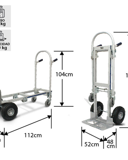 CARRO ALUMINIO DUAL 100 (Modelo: HS-100)