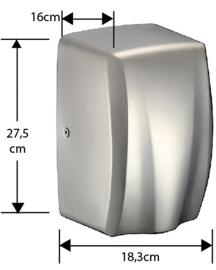SECADOR DE MANOS ACERO INOX 1000W - 220V (Modelo: K2020)