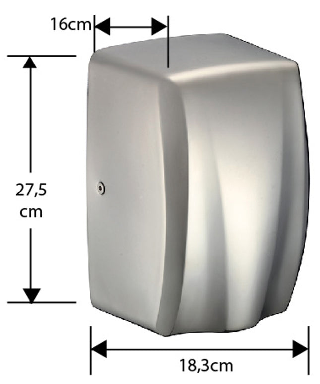 SECADOR DE MANOS ACERO INOX 1000W - 220V (Modelo: K2020)